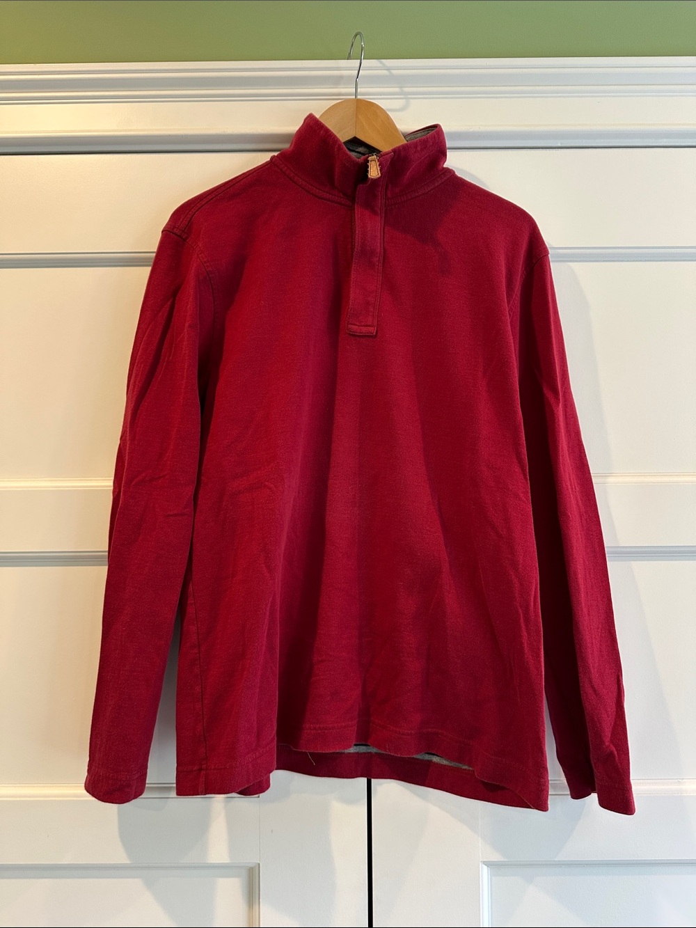 Banana Republic Deep Red/ Maroon Quarter-Zip Pullover